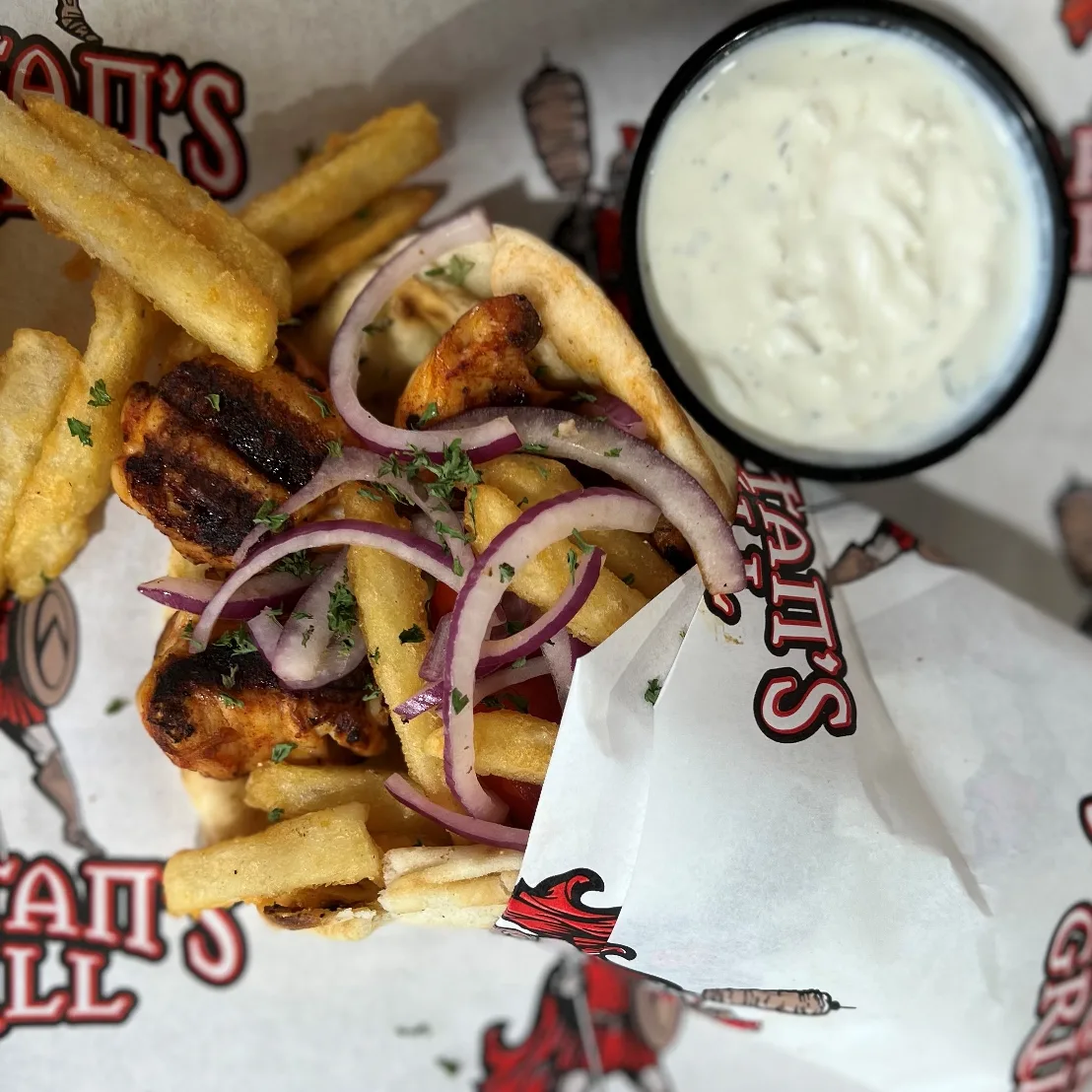CHICKEN SOUVLAKI GYRO